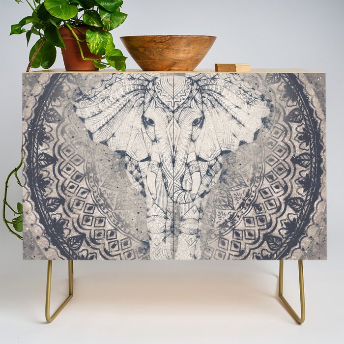 Indian Elephant Mandala Credenza Gallery Image 1