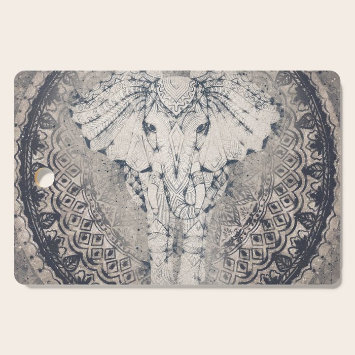 Indian Elephant Mandala Cutting Board Gallery Image 1