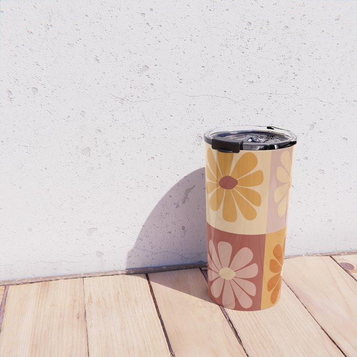 70's Daisy Bloom  Travel Mug Gallery Image 4