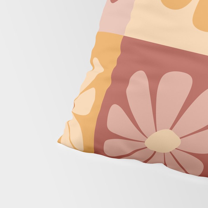 70's Daisy Bloom  Pillow Sham Gallery Image 4