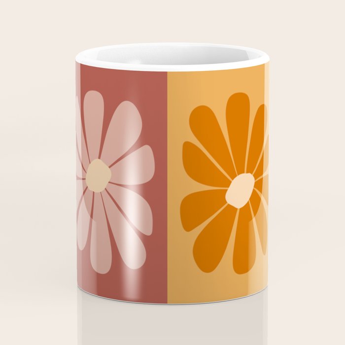 70's Daisy Bloom  Coffee Mug Gallery Image 4