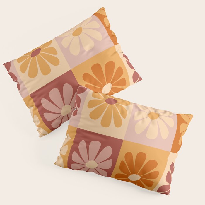 70's Daisy Bloom  Pillow Sham Gallery Image 3