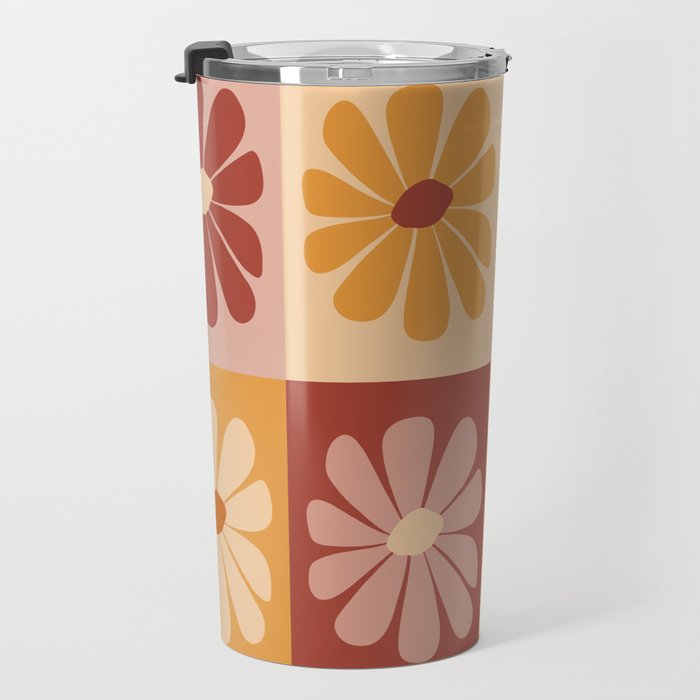 70's Daisy Bloom  Travel Mug Gallery Image 3