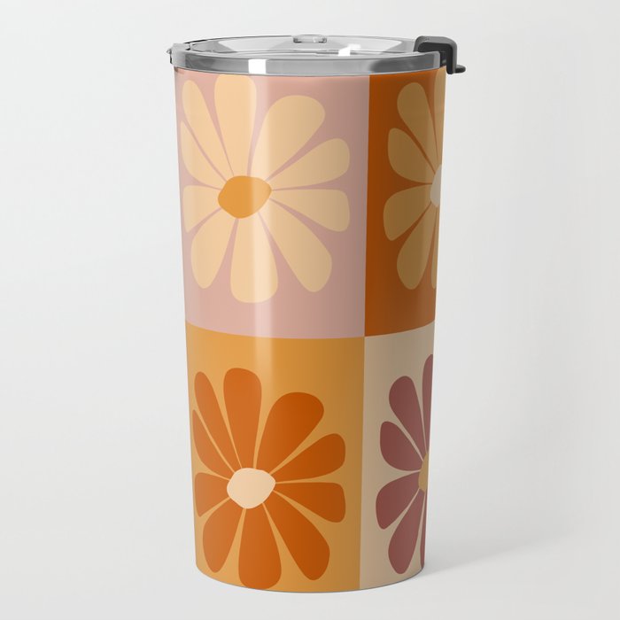 70's Daisy Bloom  Travel Mug Gallery Image 2