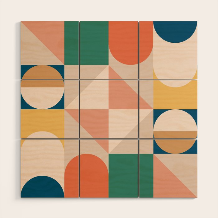 Modern Geometric 73A Wood Wall Art Gallery Image 1