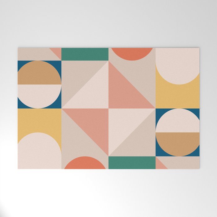Modern Geometric 73A Welcome Mat Gallery Image 1