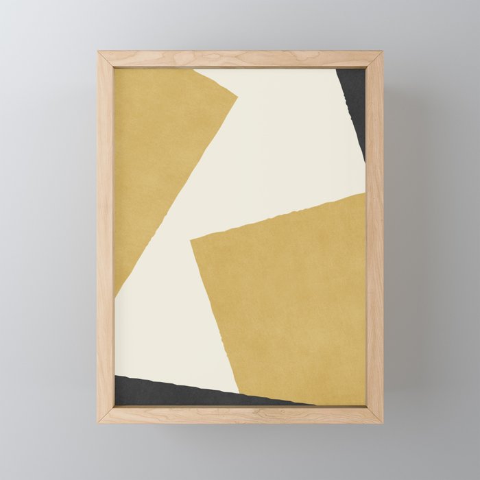 Graphic Edge Shape - Gold Yellow Mini Art Print Gallery Image 1