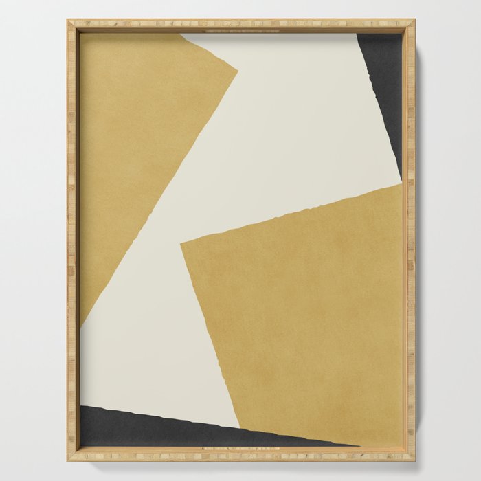 Graphic Edge Shape - Gold Yellow Serving Tray Gallery Image 1