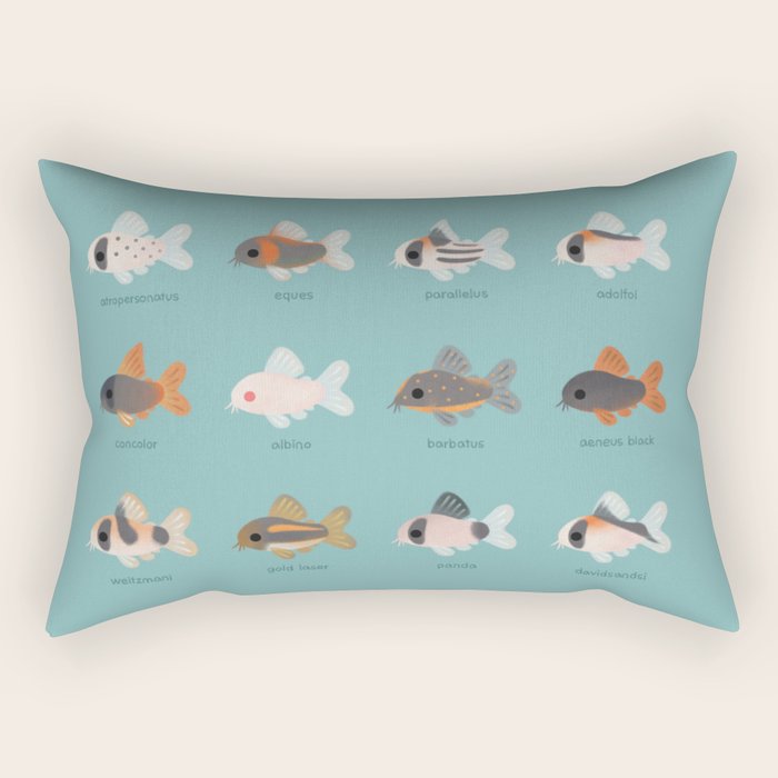 Corydoras! Rectangular Pillow Gallery Image 1