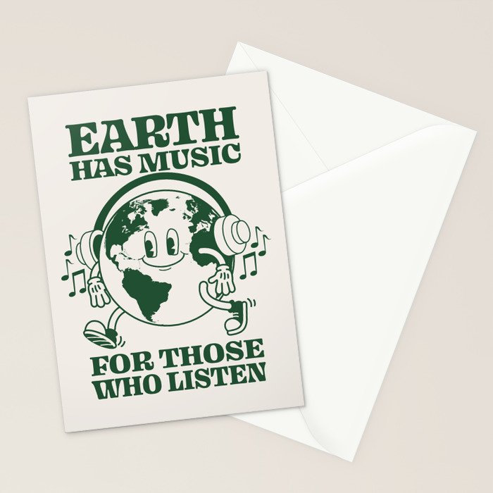 Earth Silent Disco Stationery Card Gallery Image 2