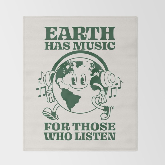 Earth Silent Disco Throw Blanket Gallery Image 2