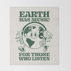 Earth Silent Disco Throw Blanket Gallery Image 2