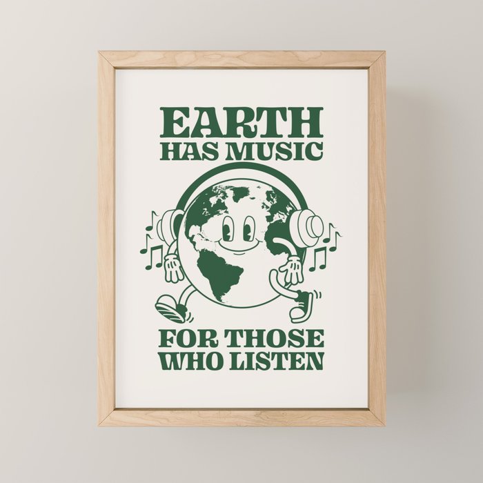Earth Silent Disco Mini Art Print Gallery Image 1