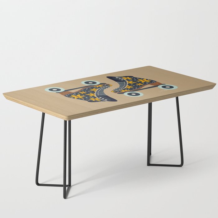 Retro Roller Skates - Teal & Yellow Palette Coffee Table Gallery Image 1