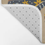 Retro Roller Skates - Teal & Yellow Palette Bath Mat Gallery Image 2