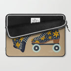 Retro Roller Skates - Teal & Yellow Palette Laptop Sleeve Gallery Image 2