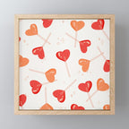 Heart Lollipops - Peach Palette Mini Art Print Gallery Image 1