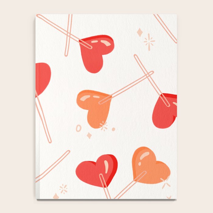 Heart Lollipops - Peach Palette Notebook Gallery Image 4
