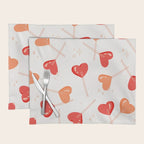 Heart Lollipops - Peach Palette Placemat Gallery Image 1