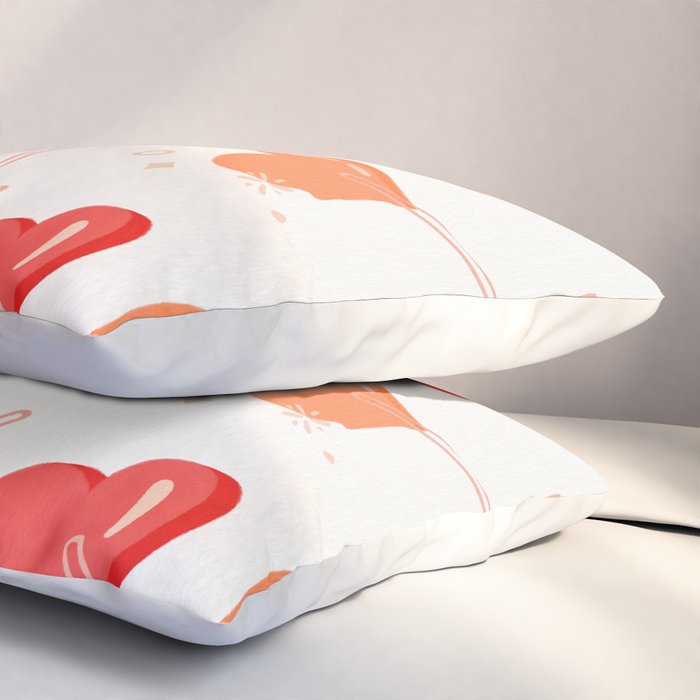 Heart Lollipops - Peach Palette Pillow Sham Gallery Image 3