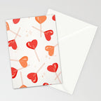 Heart Lollipops - Peach Palette Stationery Card Gallery Image 2