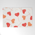 Heart Lollipops - Peach Palette Welcome Mat Gallery Image 1