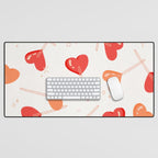 Heart Lollipops - Peach Palette Desk Mat Gallery Image 1