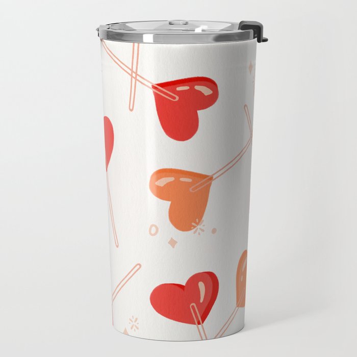 Heart Lollipops - Peach Palette Travel Mug Gallery Image 2