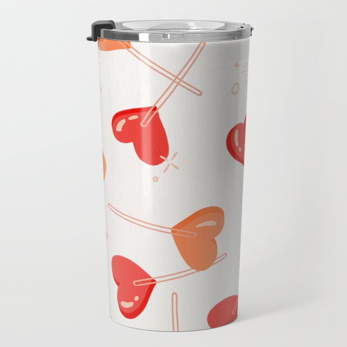 Heart Lollipops - Peach Palette Travel Mug Gallery Image 3
