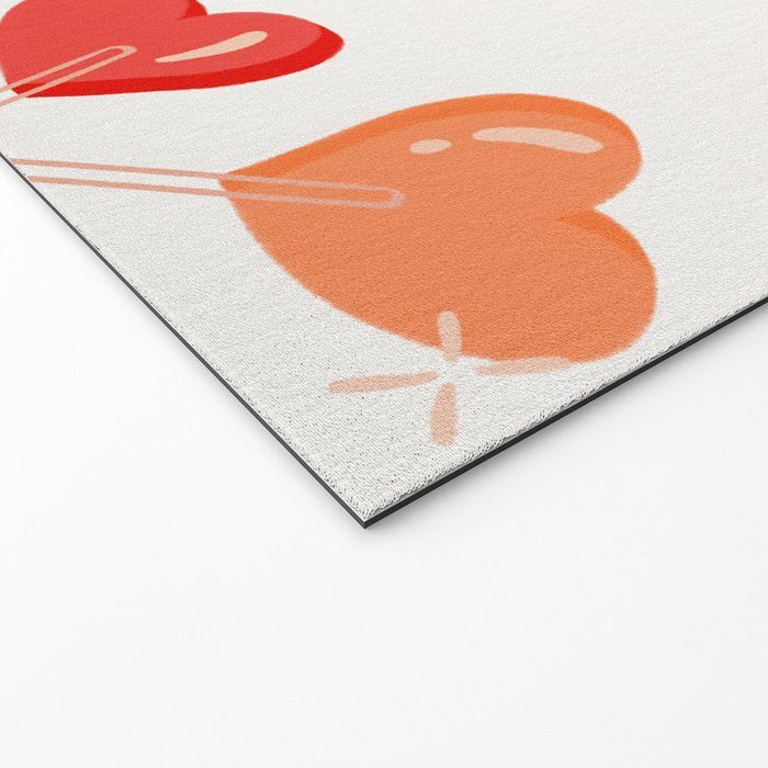 Heart Lollipops - Peach Palette Welcome Mat Gallery Image 2