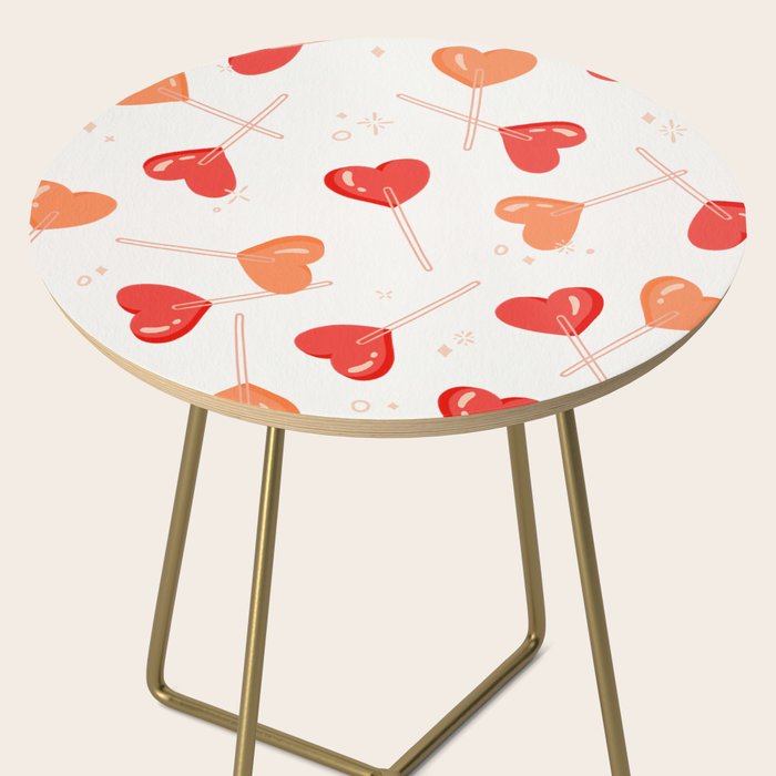 Heart Lollipops - Peach Palette Side Table Gallery Image 2
