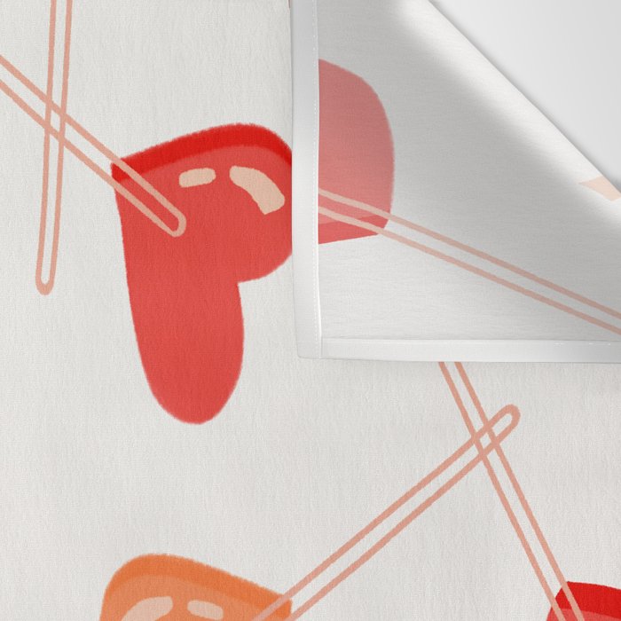 Heart Lollipops - Peach Palette Wall Tapestry Gallery Image 3