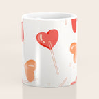 Heart Lollipops - Peach Palette Coffee Mug Gallery Image 4