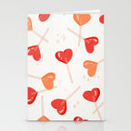 Heart Lollipops - Peach Palette Stationery Card Gallery Image 2