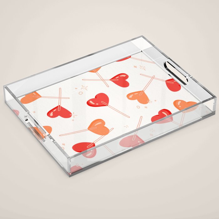 Heart Lollipops - Peach Palette Acrylic Tray Gallery Image 1