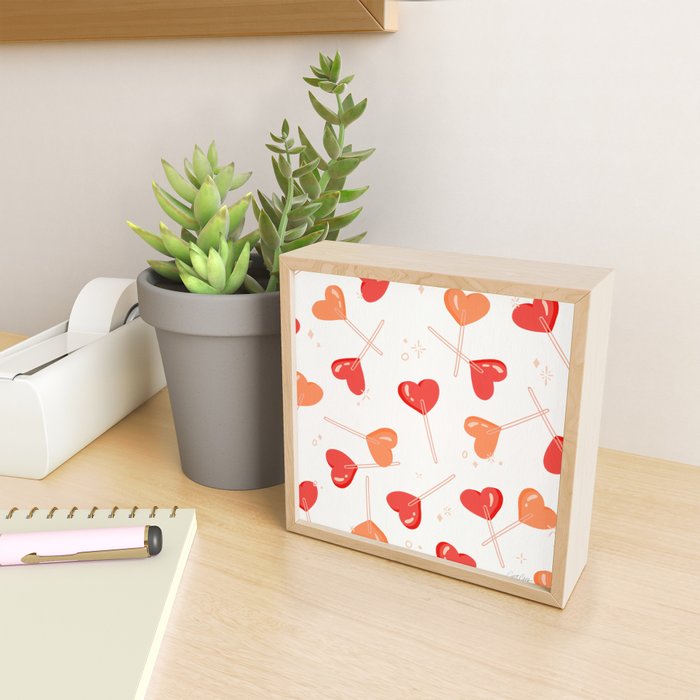 Heart Lollipops - Peach Palette Mini Art Print Gallery Image 2