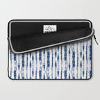 Shibori Stripes 2 Indigo Blue Laptop Sleeve Gallery Image 2