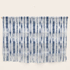 Shibori Stripes 2 Indigo Blue Wall Hanging Gallery Image 1