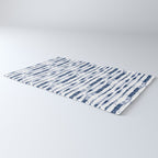 Shibori Stripes 2 Indigo Blue Rug Gallery Image 3