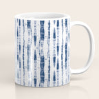 Shibori Stripes 2 Indigo Blue Coffee Mug Gallery Image 1