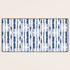 Shibori Stripes 2 Indigo Blue Desk Mat Gallery Image 3