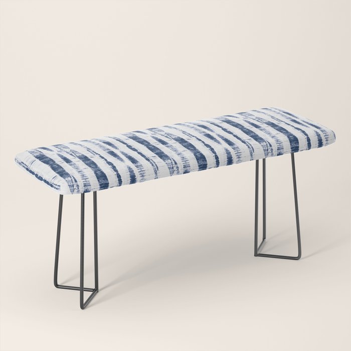 Shibori Stripes 2 Indigo Blue Bench Gallery Image 1