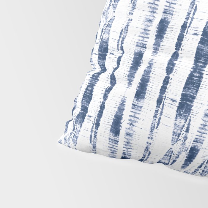 Shibori Stripes 2 Indigo Blue Pillow Sham Gallery Image 4