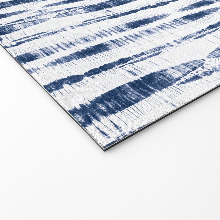 Shibori Stripes 2 Indigo Blue Welcome Mat Gallery Image 2