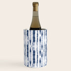 Shibori Stripes 2 Indigo Blue Wine Chiller Gallery Image 1