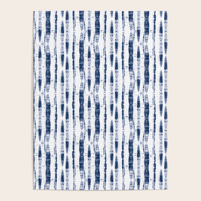 Shibori Stripes 2 Indigo Blue Poster Gallery Image 4