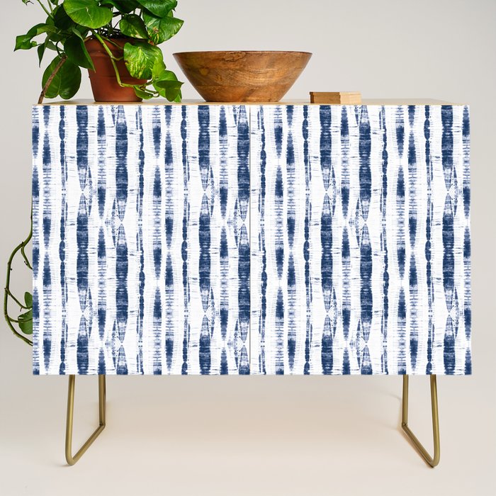 Shibori Stripes 2 Indigo Blue Credenza Gallery Image 1