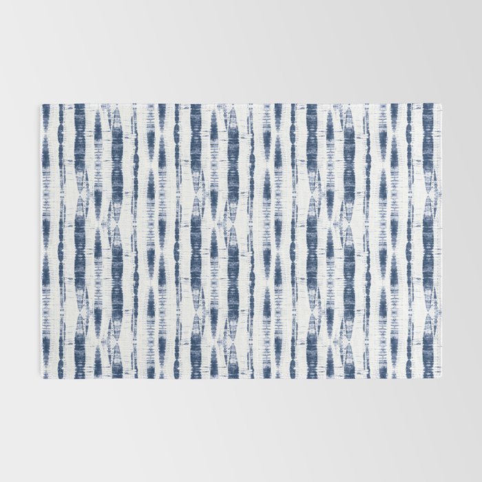 Shibori Stripes 2 Indigo Blue Rug Gallery Image 2