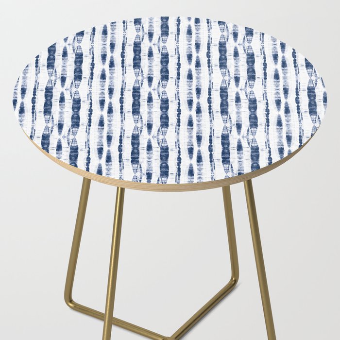 Shibori Stripes 2 Indigo Blue Side Table Gallery Image 2