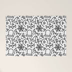 Fun halloween cartoon doodle art pattern Welcome Mat Gallery Image 1